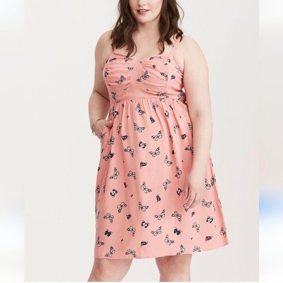 Torrid Butterfly Sundress. Soft Girl, Tomato Girl. Coastal Cowgirl - Picture 12 of 12